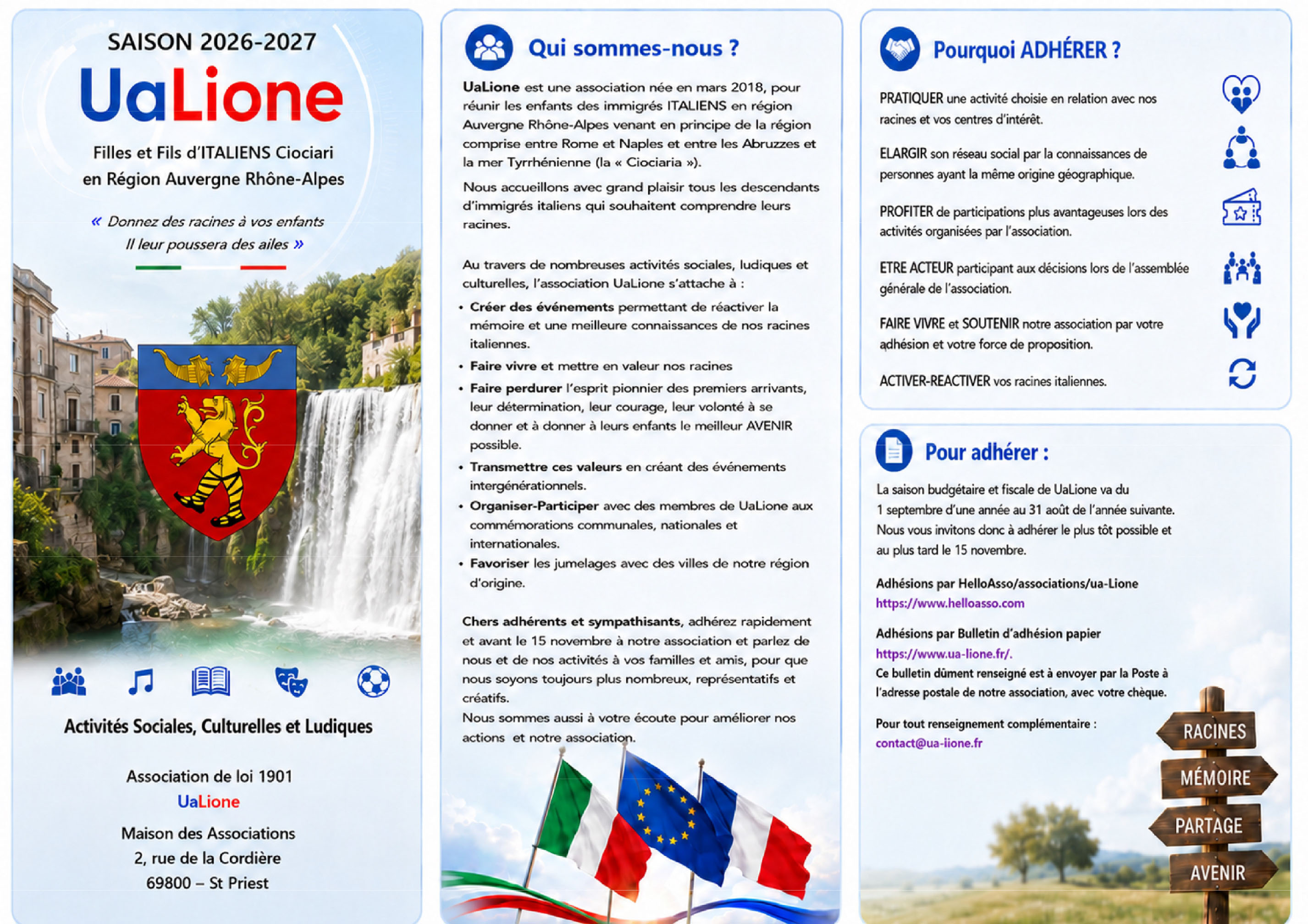 Page 1 depliant UALIONE du 20 07 27